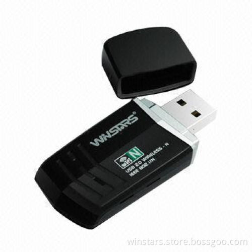 300Mbps Wireless LAN Adapter, 802.11n (1T2R), Up to 300ft Indoor